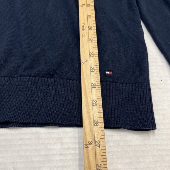 Tommy Hilfiger Sweater Womens‎ L Blue Reindeer Turtleneck Pullover Holiday Cabin - Picture 4 of 11